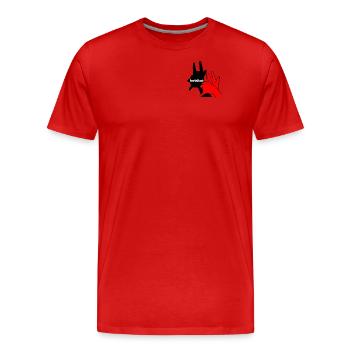 Hotshot, Teufelskerl, Wiltsch, Cool, art, style - T-shirt bio Premium Homme - rouge - Devant - Damien (186cm)