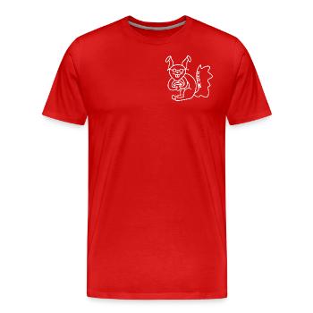 Anti-Zoo Dr. Eich - Männer Premium Bio T-Shirt - Rot - Vorne - Damien (186cm)