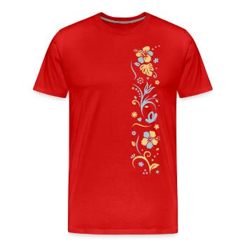 BRAS RESSORT - T-shirt bio Premium Homme - rouge - Devant - Damien (186cm)