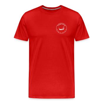 Venedig mit Gondel und Koordinaten - Männer Premium Bio T-Shirt - Rot - Vorne - Damien (186cm)