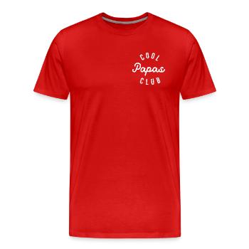 Cool Papas Club - T-shirt bio Premium Homme - rouge - Devant - Damien (186cm)