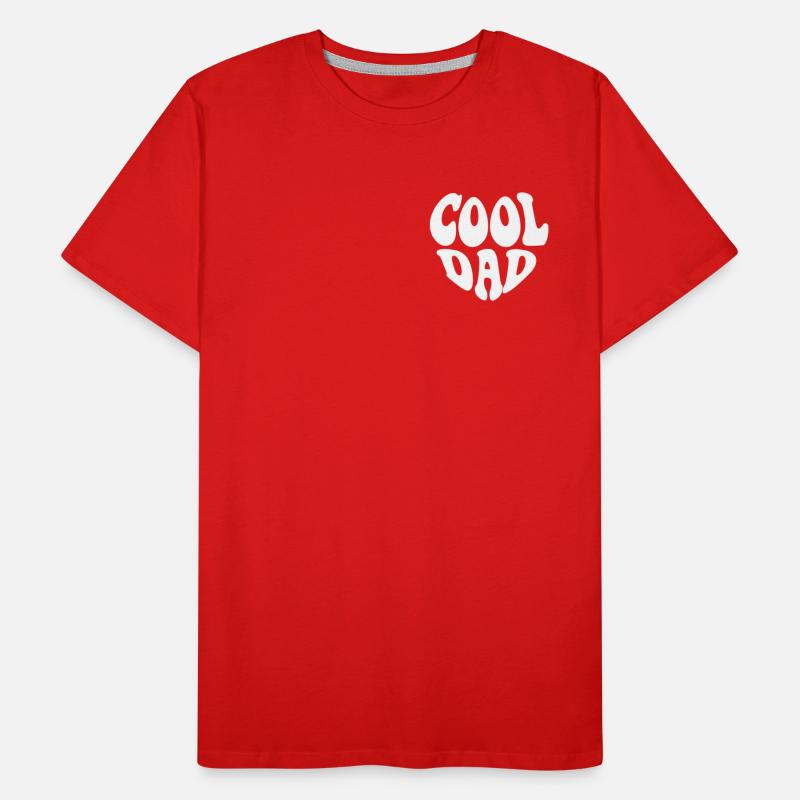 Cool Dad Heart Logo – Anpassbare Farbe Männer Premium Bio T-Shirt