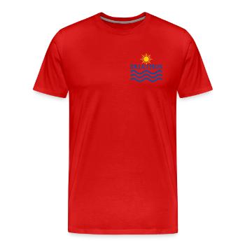 Sonnen- und Meeresemblem von Skiathos - Männer Premium Bio T-Shirt - Rot - Vorne - Damien (186cm)