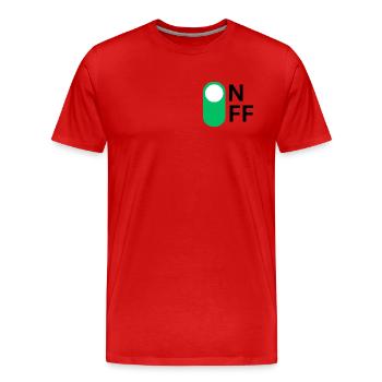 Mode ON/OFF - T-shirt bio Premium Homme - rouge - Devant - Damien (186cm)