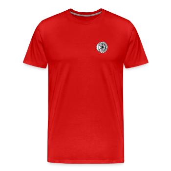Motif de jante noir et blanc - T-shirt bio Premium Homme - rouge - Devant - Damien (186cm)