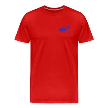 Border Collie Dog Running - Men's Premium Organic T-Shirt - red - Front - Damien (186cm)