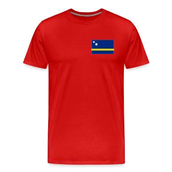 Curaçao Flag - Men's Premium Organic T-Shirt - red - Front - Damien (186cm)