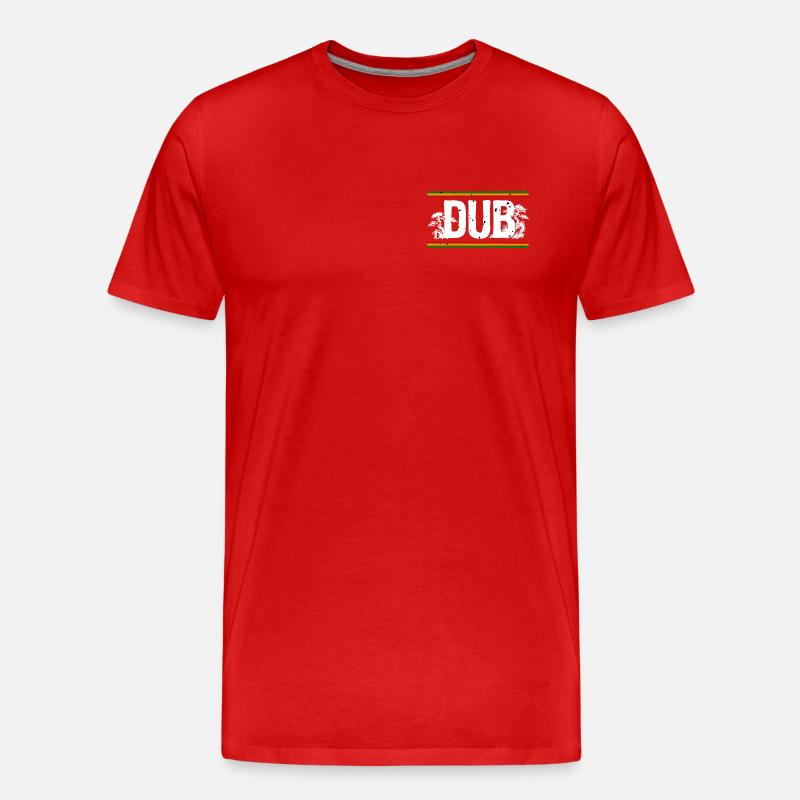 Dub Roots Reggae Wald - Männer Premium Bio T-Shirt - Rot