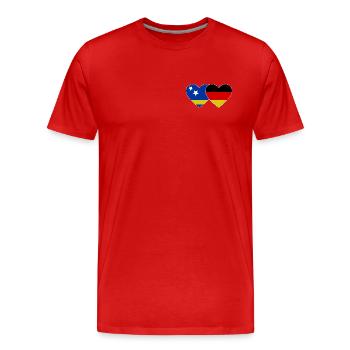 Curacao Germany Flag - Men's Premium Organic T-Shirt - red - Front - Damien (186cm)