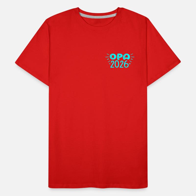 PAPI 2026 PETIT-ENFANT NAISSANCE BÉBÉ T-shirt bio Premium Homme