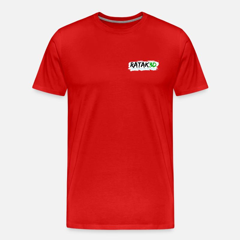 ratak3d - Männer Premium Bio T-Shirt - Rot