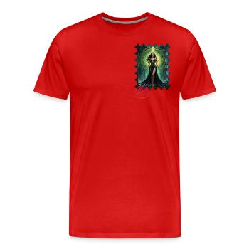 Green Stamp - Männer Premium Bio T-Shirt - Rot - Vorne - Damien (186cm)