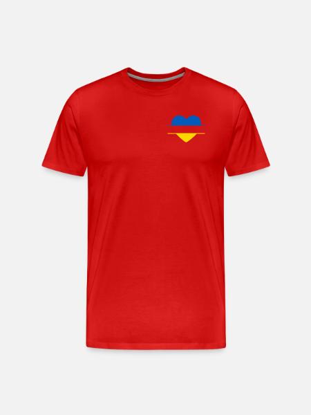 Ukraine Heart - Men's Premium Organic T-Shirt - red