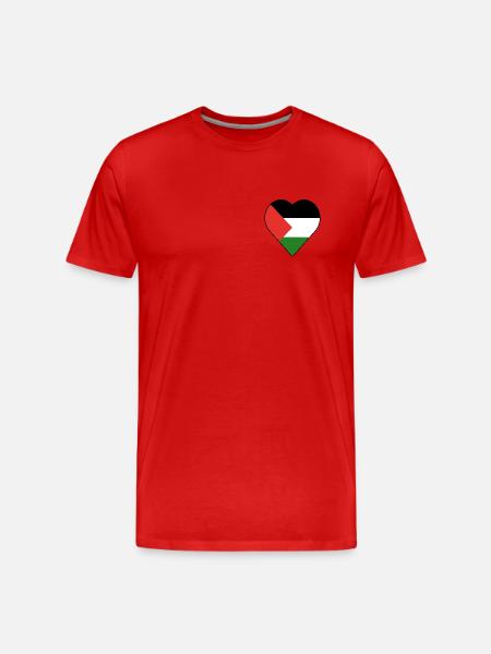 ILovePalestine1 - Männer Premium Bio T-Shirt - Rot