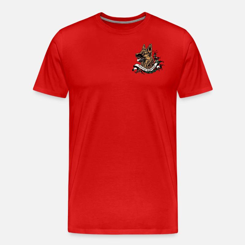 Schäferhund Anno 1900 - Männer Premium Bio T-Shirt - Rot