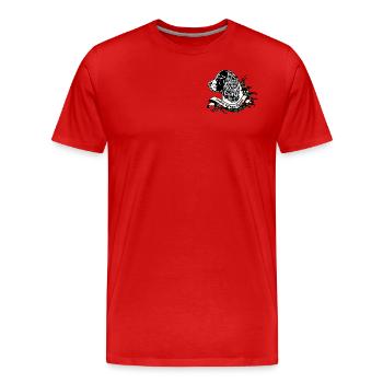 Springer Spaniel Anno 1900 - Männer Premium Bio T-Shirt - Rot - Vorne - Damien (186cm)