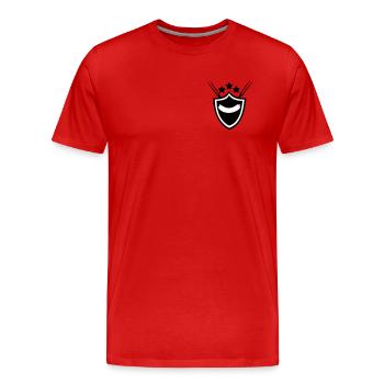 Saucisse grillée - T-shirt bio Premium Homme - rouge - Devant - Damien (186cm)