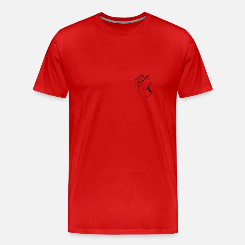 Zitrone - Männer Premium Bio T-Shirt - Rot