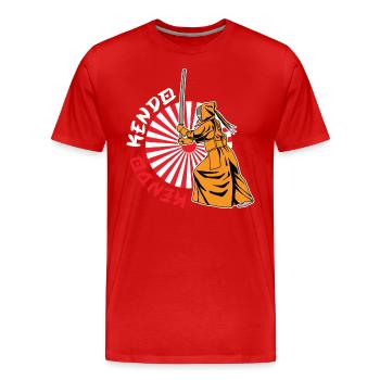 Kendo - T-shirt bio Premium Homme - rouge - Devant - Damien (186cm)