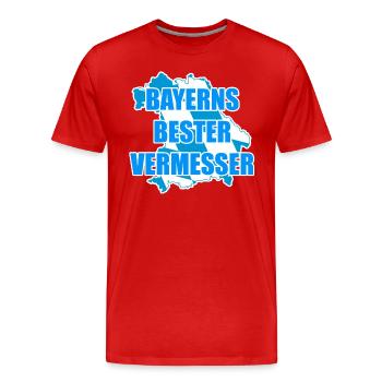 Gut Besser Vermesser Vermessungsingenieur Spruch - Männer Premium Bio T-Shirt - Rot - Vorne - Damien (186cm)