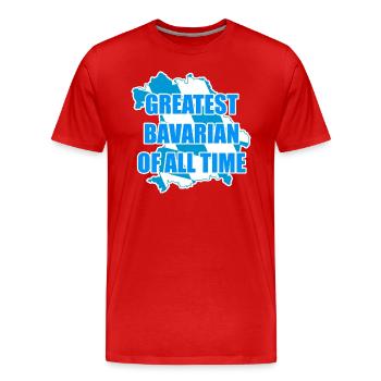 Bavière Dicton bavarois - T-shirt bio Premium Homme - rouge - Devant - Damien (186cm)