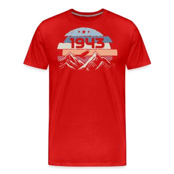 Original 1943 Millésime 1943 Anniversaire 1943 - T-shirt bio Premium Homme - rouge - Devant - Damien (186cm)