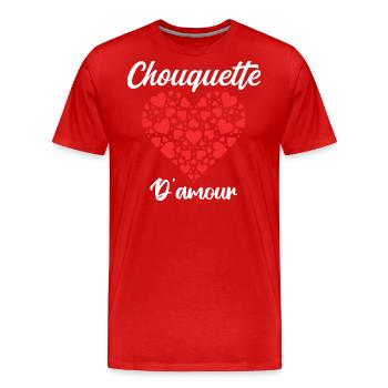 Chouquette - Männer Premium Bio T-Shirt - Rot - Vorne - Damien (186cm)