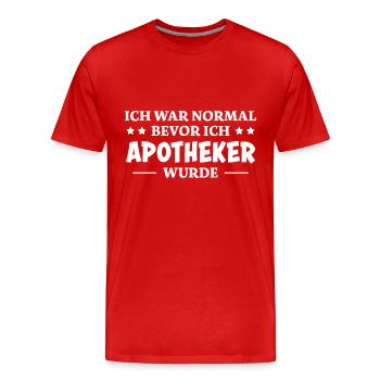 Apotheker Spruch Beruf Lustiges Apotheker Geschenk - Männer Premium Bio T-Shirt - Rot - Vorne - Damien (186cm)
