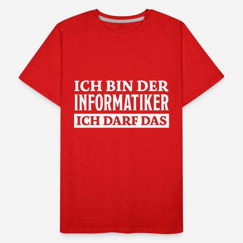 Informatiker Spruch Lustige Programmierer Geschenk Männer Premium Bio T-Shirt