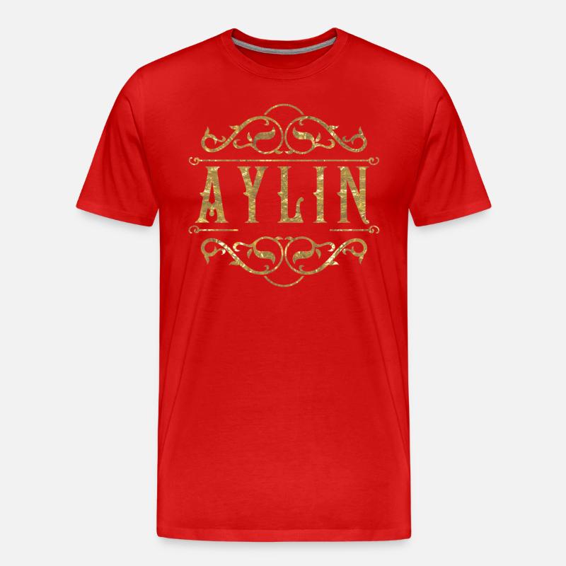 Aylin gold - Männer Premium Bio T-Shirt - Rot