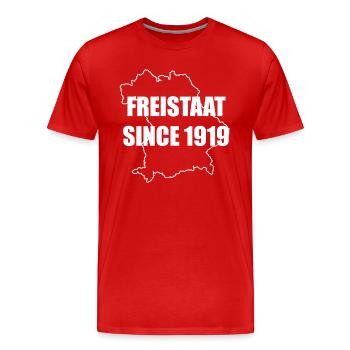 Freistaat Bayern Bayer bayrisch bayerisch Spruch - Männer Premium Bio T-Shirt - Rot - Vorne - Damien (186cm)