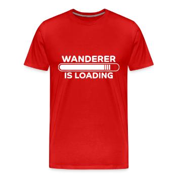 Wanderer Spruch Outdoor Lustiges Wandern Geschenk - Männer Premium Bio T-Shirt - Rot - Vorne - Damien (186cm)