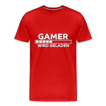 Gamer Spruch Gaming Nerd Lustiges Gamer Geschenk - Männer Premium Bio T-Shirt - Rot - Vorne - Damien (186cm)