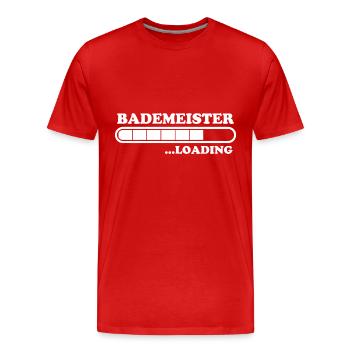 Bademeister Spruch Lustiges Bademeister Geschenk - Männer Premium Bio T-Shirt - Rot - Vorne - Damien (186cm)