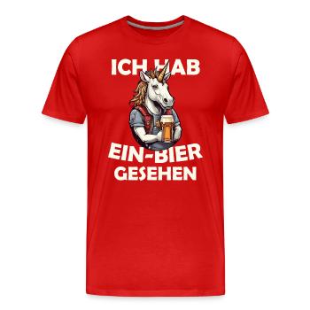 I've seen a beer Unicorn with beer - Men's Premium Organic T-Shirt - red - Front - Damien (186cm)