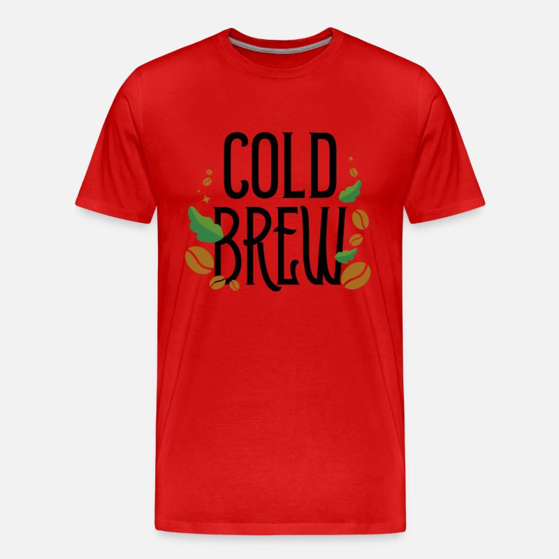 Cold Brew Kaffee Coffee - Männer Premium Bio T-Shirt - Rot