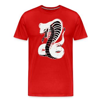 Cobra - Männer Premium Bio T-Shirt - Rot - Vorne - Damien (186cm)