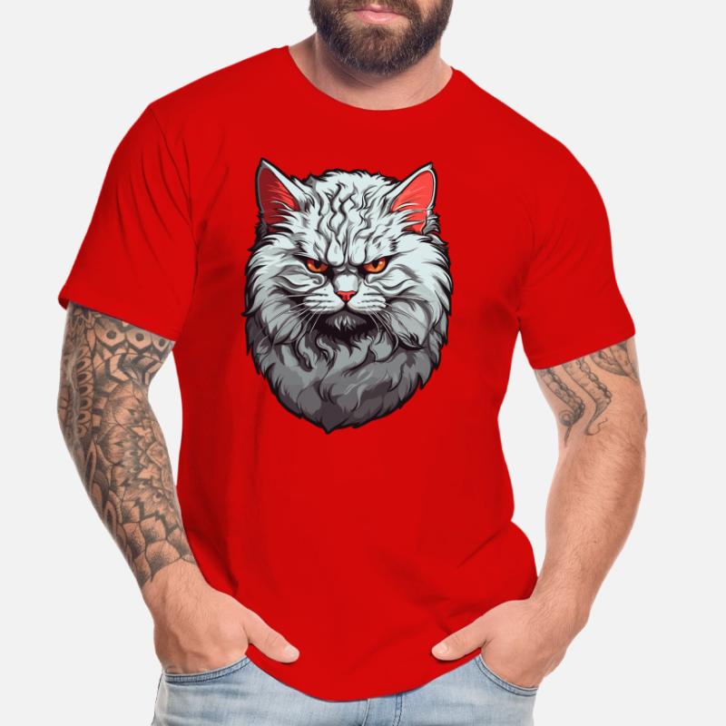 Grumpy Katze Grau Männer Premium Bio T-Shirt