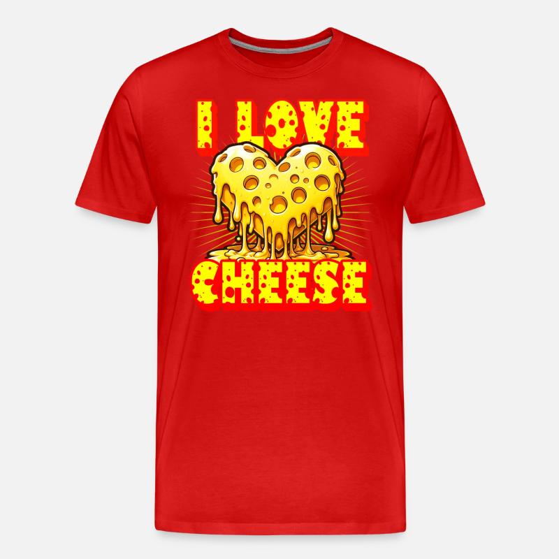 Ich liebe Käse - Männer Premium Bio T-Shirt - undefined