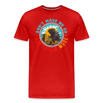 Ne me faites pas passer en mode Capyzilla - Capybara Meme - T-shirt bio Premium Homme - rouge - Devant - Damien (186cm)