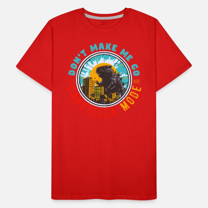 Don't Make Me Go Capyzilla Mode - Capybara Meme Men's Premium Organic T-Shirt