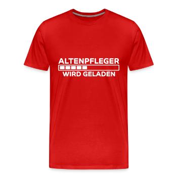 Altenpfleger Spruch Lustiges Altenpfleger Geschenk - Männer Premium Bio T-Shirt - Rot - Vorne - Damien (186cm)