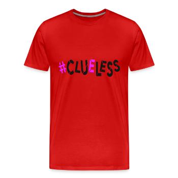#clueless pas de plan sans idées désemparées au hasard - T-shirt bio Premium Homme - rouge - Devant - Damien (186cm)