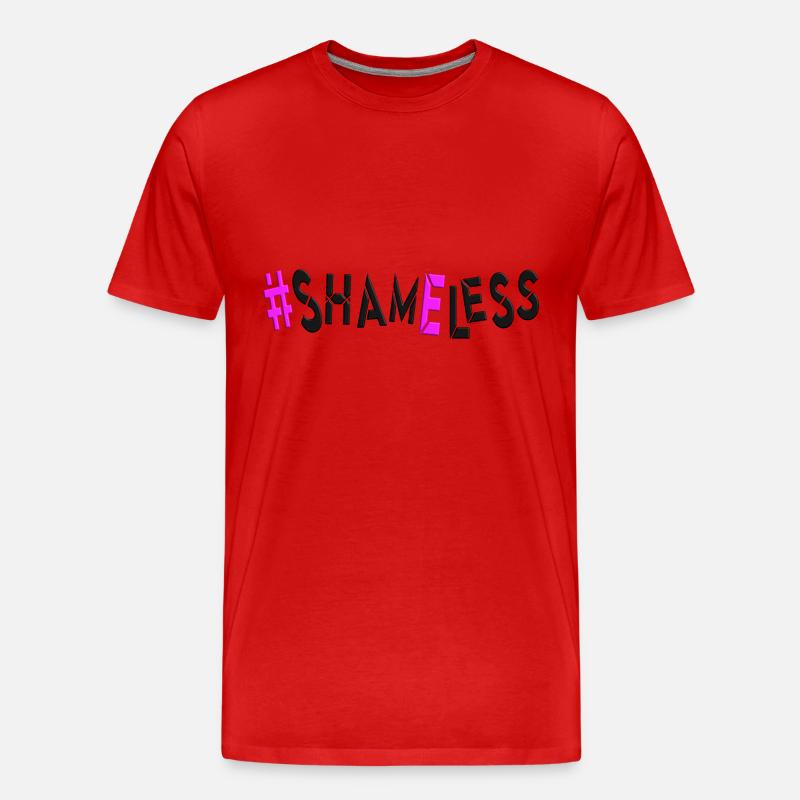 #shameless flagrant unabashed barefaced - Männer Premium Bio T-Shirt - Rot