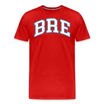 Anglais Britannique - T-shirt bio Premium Homme - rouge - Devant - Damien (186cm)