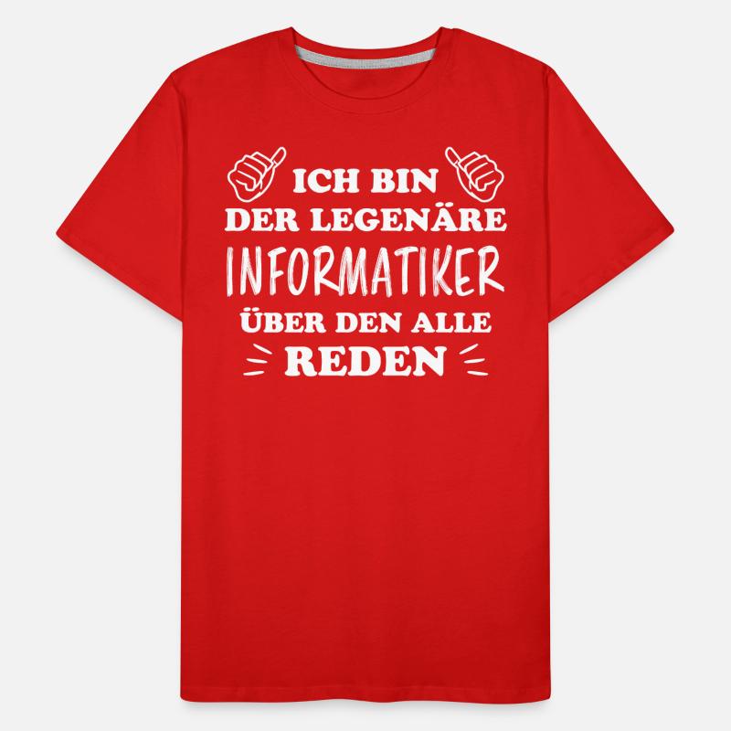 Informatiker Lustig Spruch Programmierer Geschenk Männer Premium Bio T-Shirt