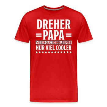 Dreher Fun Spruch Drehmaschinen Dreher Geschenk - Männer Premium Bio T-Shirt - Rot - Vorne - Damien (186cm)