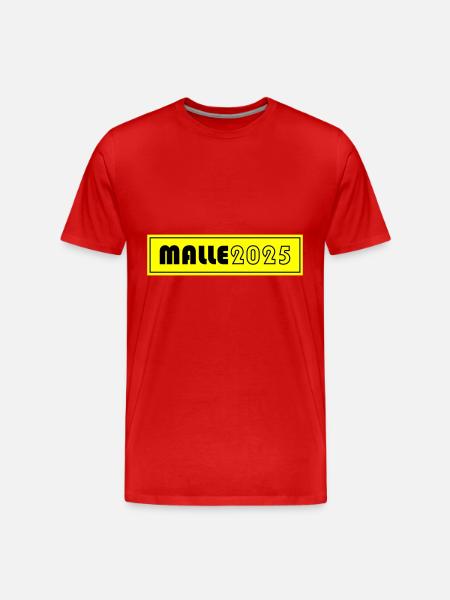 Malle 2025 - Männer Premium Bio T-Shirt - Rot