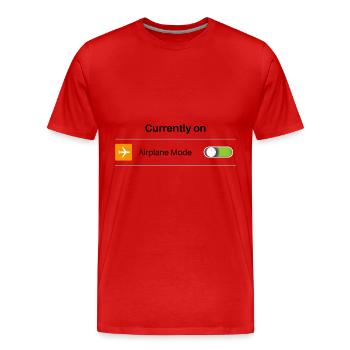 Aktuell im Flugmodus Lustig Introvertiert Offline - Männer Premium Bio T-Shirt - Rot - Vorne - Damien (186cm)