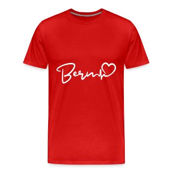 Bern Herzschlag - Männer Premium Bio T-Shirt - Rot - Vorne - Damien (186cm)